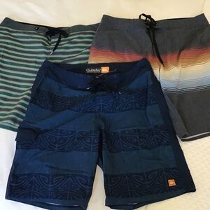 Quiksilver, Vans and O’Neill Men’s Swim Boardshorts Size 32
